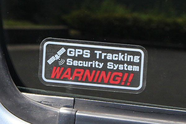 「GPS Tracking Security System」GPS追跡機能ステッカー